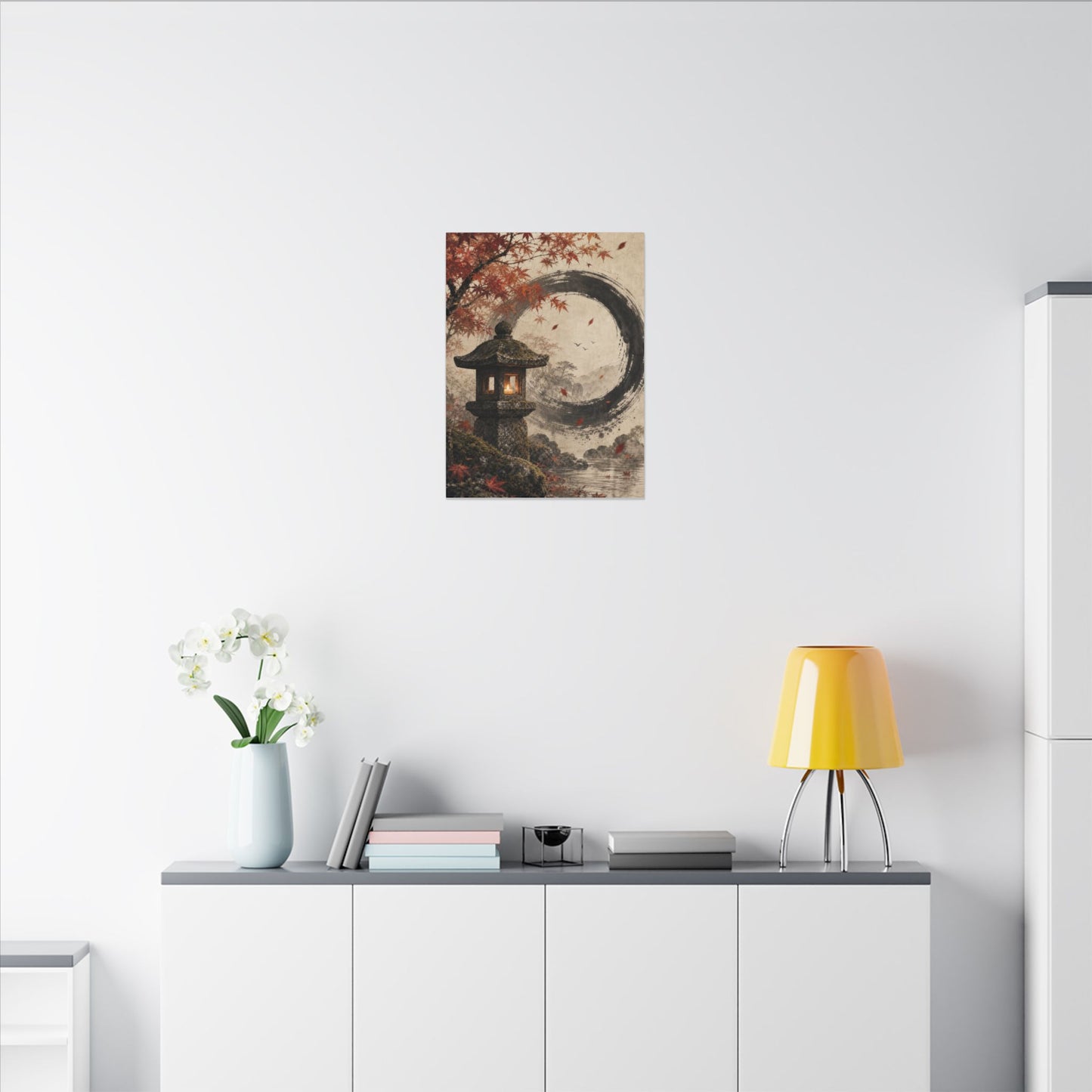 Ma Stone Lantern Canvas Art - Zen Enso