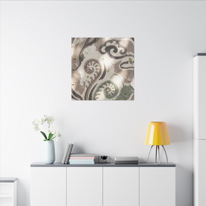 Dappled Ink Brushstroke Canvas Art - Japandi Ma