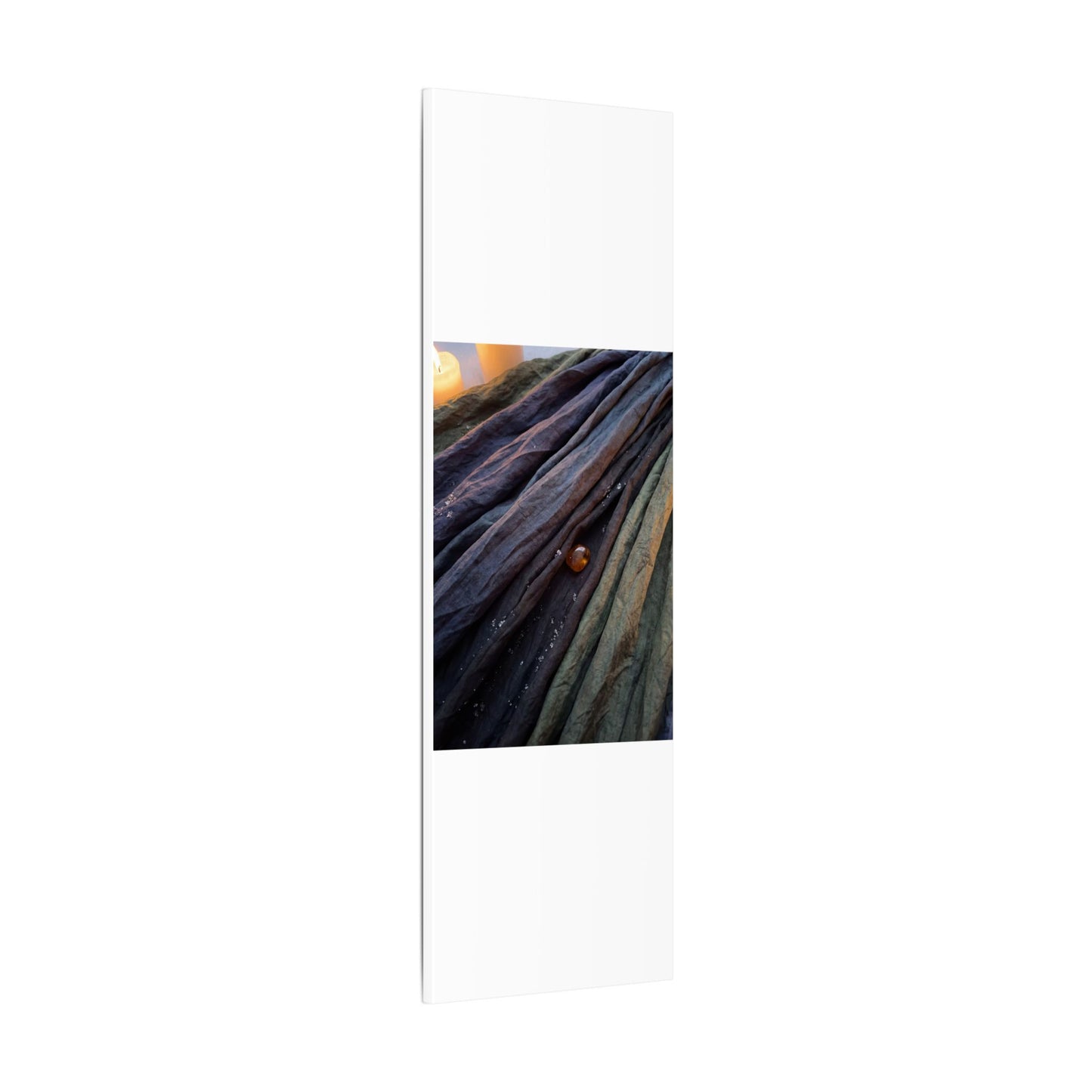 Silk Drape Shadow Zen Canvas Art | Moody Dark Japandi Art