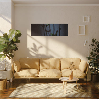 Shadow Play Spring Canvas Art | Dark Japandi Sophisticated Design