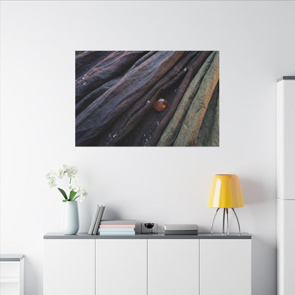Silk Drape Shadow Zen Canvas Art | Moody Dark Japandi Art