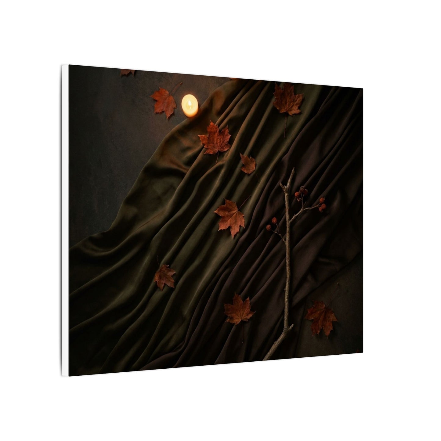 Autumn Silk Drape Moody Minimal Canvas Art | Moody Decor