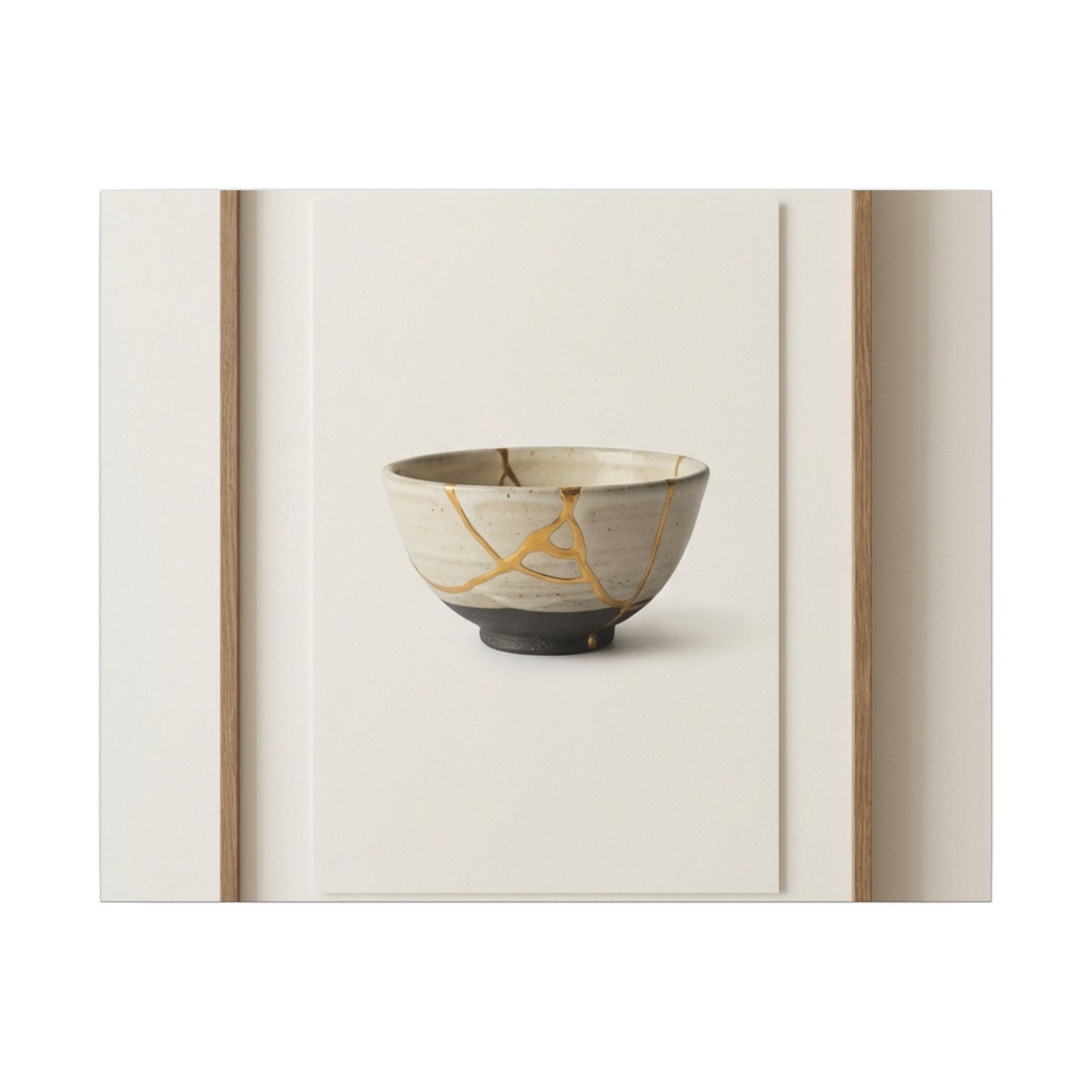 Kintsugi Charcoal Canvas Art