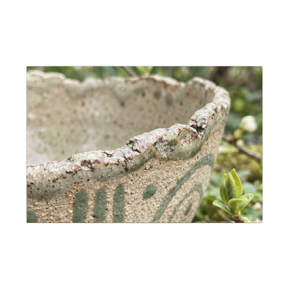 Elegant Ceramic Bowl Canvas Art - Japanese Pattern Japandi