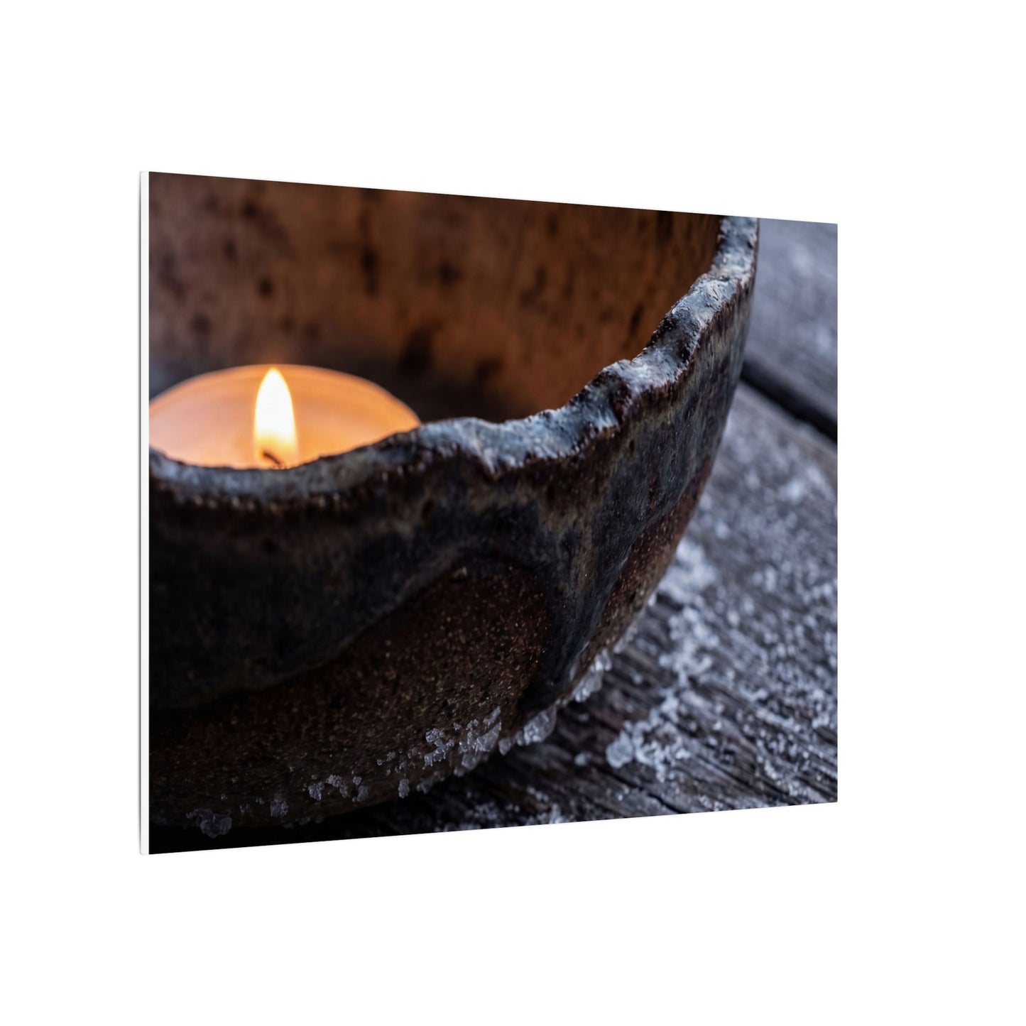 Atmospheric Ceramic Bowl Canvas Art - Moody Minimal Dark Japandi