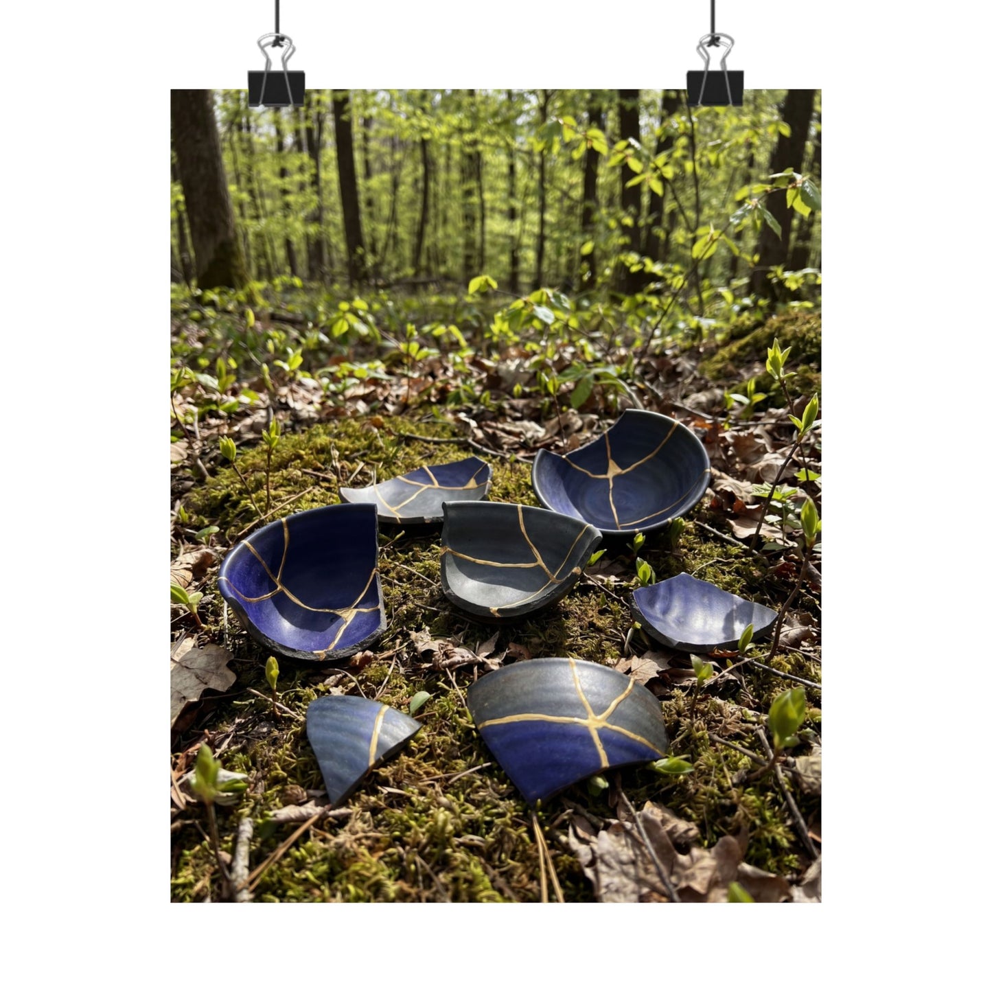 Broken Pottery Spring Wall Art Print | Kintsugi Philosophical Design