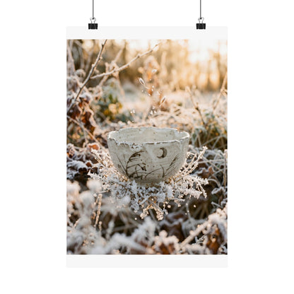 Golden Hour Ceramic Bowl Wall Art Print - Japandi Kanso