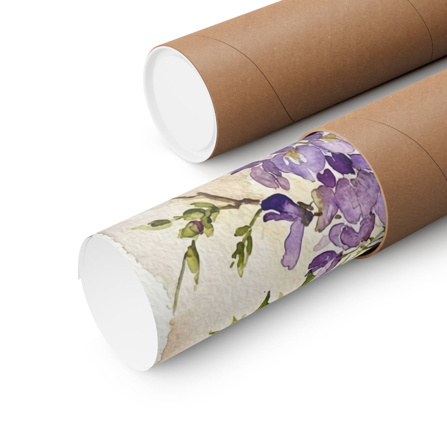 Fukinsei Wisteria Wall Art Print - Japandi Watercolor