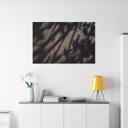 Shadow Play Summer Canvas Art | Dark Japandi Moody Design