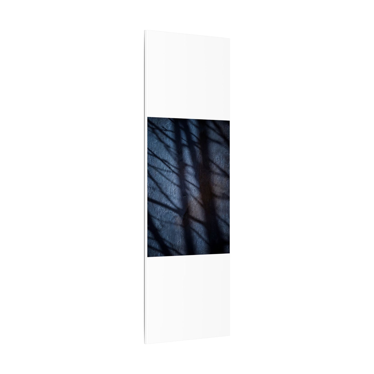 Dark Japandi Shadow Play in Moonlight | Moody Minimal Canvas Art