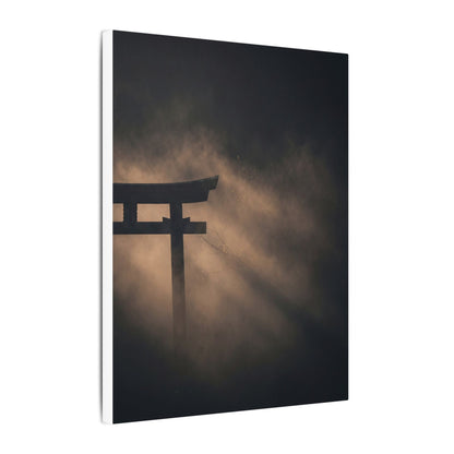 Torii Gate Shadow Zen Canvas Art | Bold Dark Japandi Art