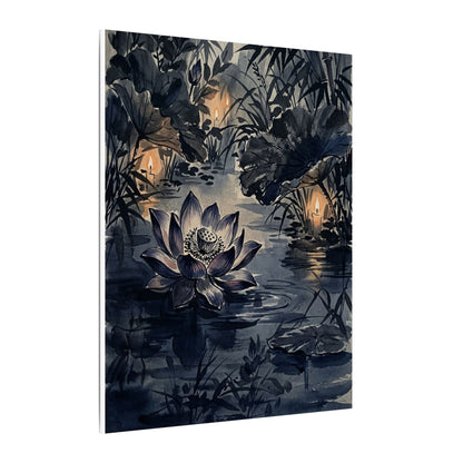 Fukinsei Lotus Flower Canvas Art - Zen Sumi E