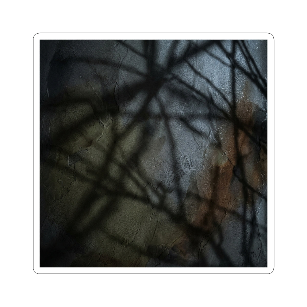 Dark Japandi Shadow Play in Moonlight | Dark Texture Sticker