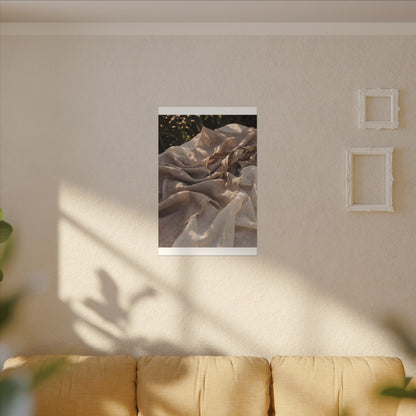 Silk Drape Summer Canvas Art | Japandi Neutral Design
