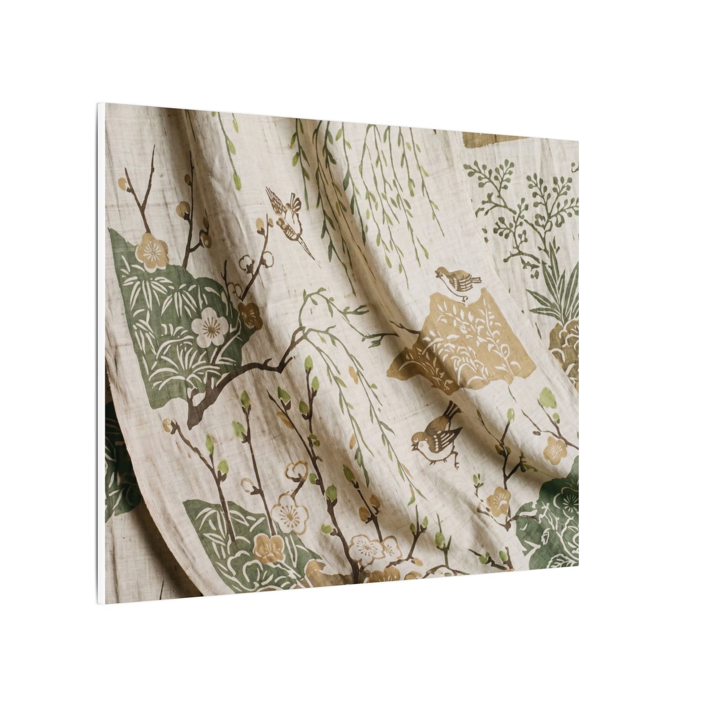 Silk Drape Canvas Art | Spring Japandi Japanese Pattern Art