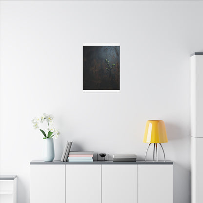 Rust Patina Moody Minimal Canvas Art | Moody Dark Japandi Art
