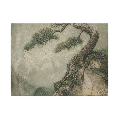 Fukinsei Pine Tree Canvas Art - Japandi Texture