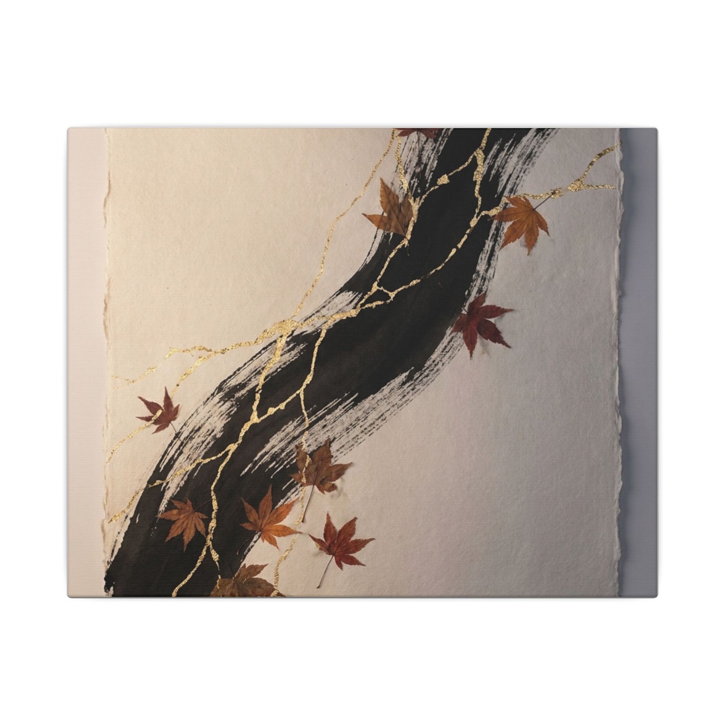 Dawn Ink Brushstroke Canvas Art - Kintsugi Ma