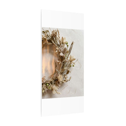 Dried Flowers Japanese Pattern Canvas Art | Neutral Japandi Art