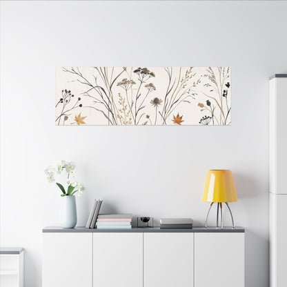 Dawn Dried Flowers Canvas Art - Japandi Kanso