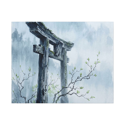 Torii Gate Canvas Art | Spring Zen Sumi E Art