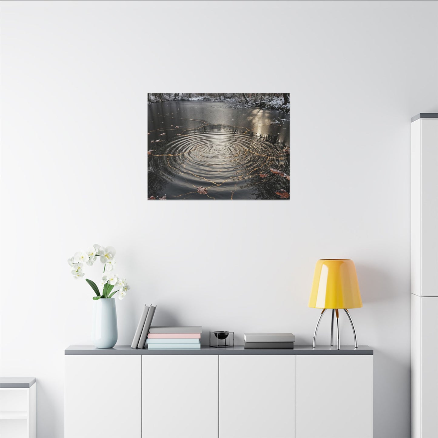 Water Ripple Broken Beauty Canvas Art | Artful Kintsugi Art