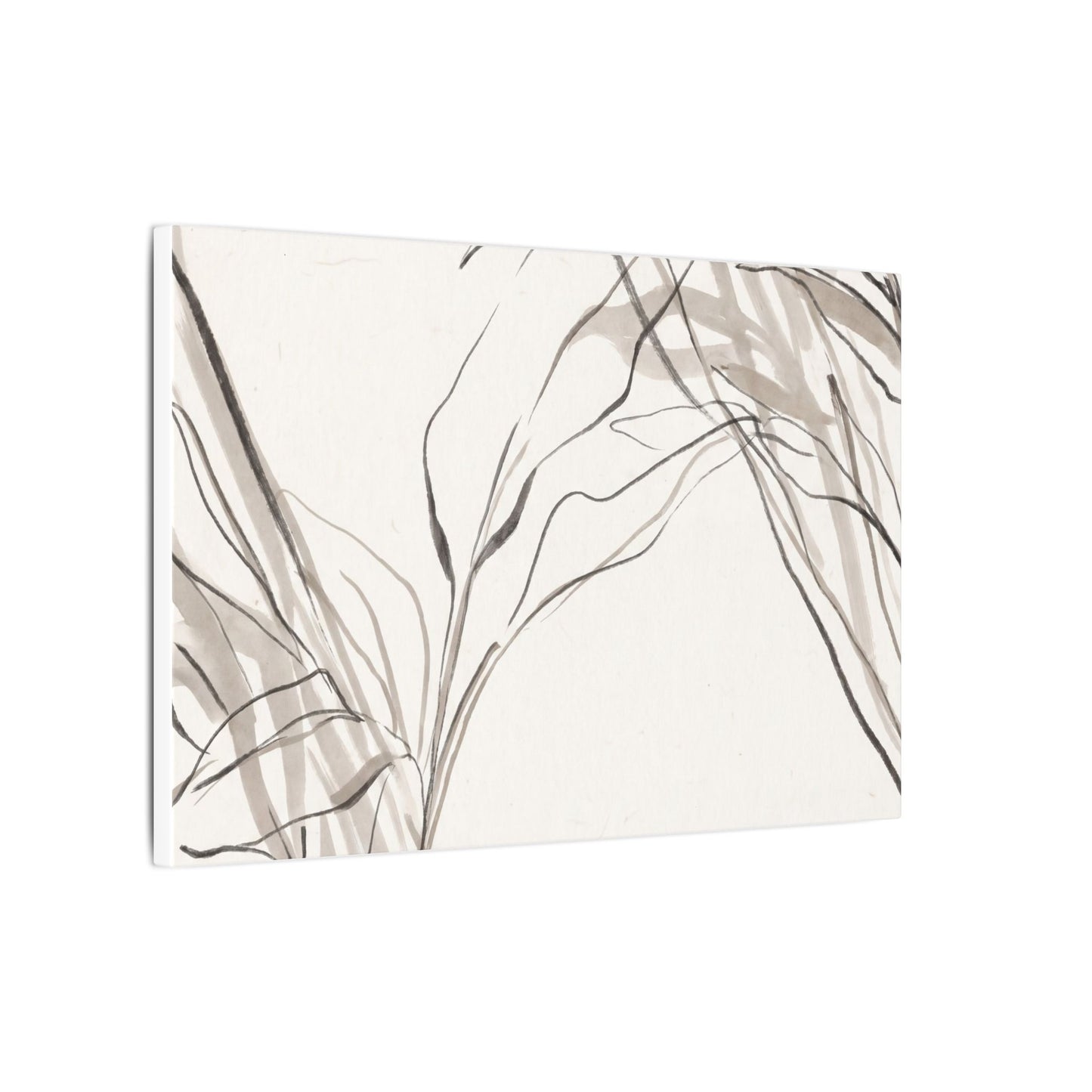 Neutral Shoji Screen Canvas Art - Minimal Line Japandi