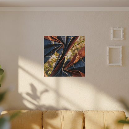 Golden Hour Paper Fold Canvas Art - Kintsugi Ma