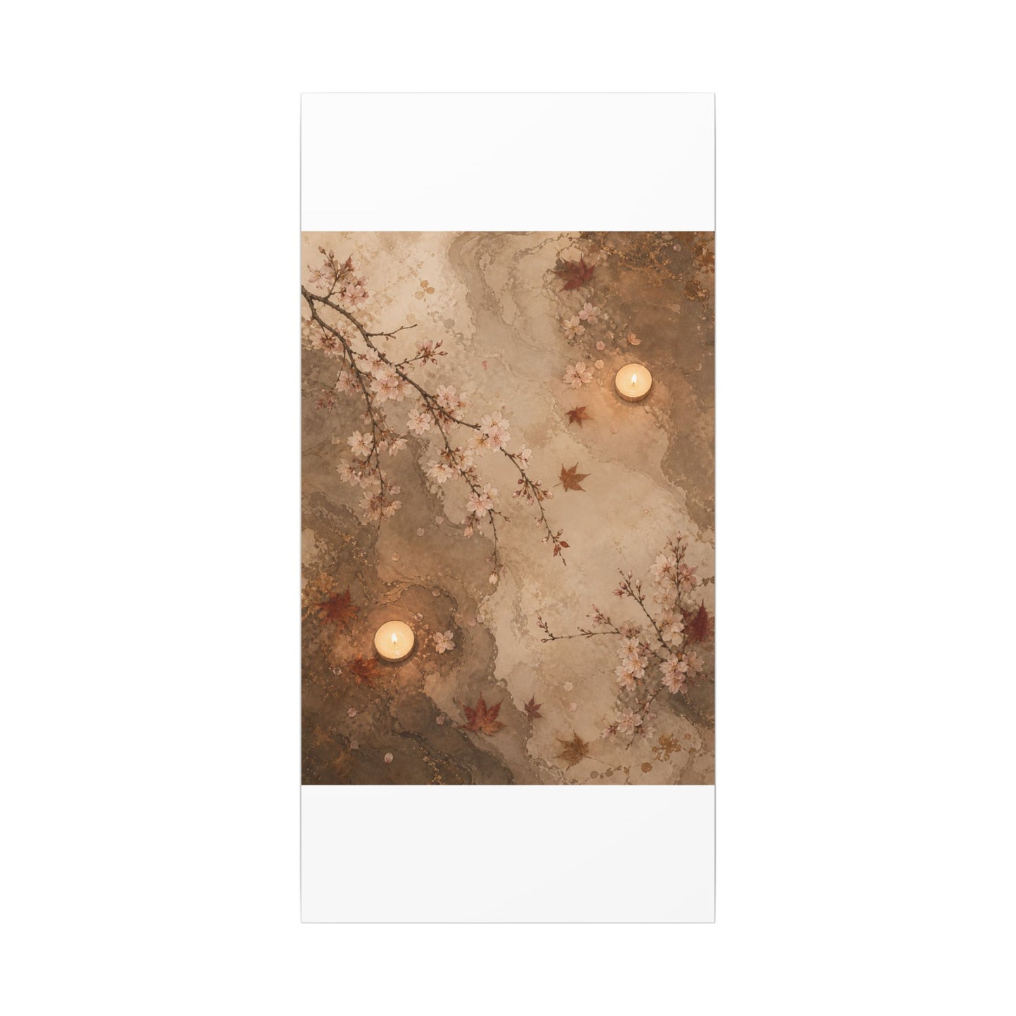 Cherry Blossom Canvas Art | Autumn Japandi Japanese Pattern Art
