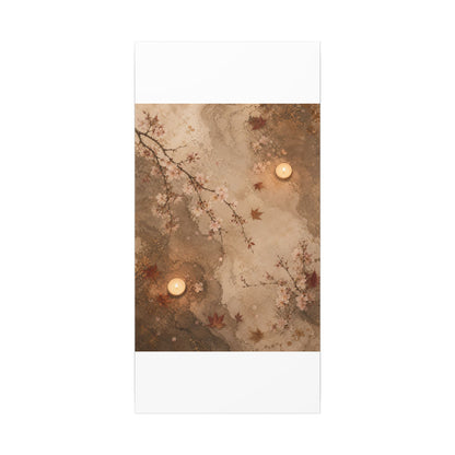 Cherry Blossom Canvas Art | Autumn Japandi Japanese Pattern Art