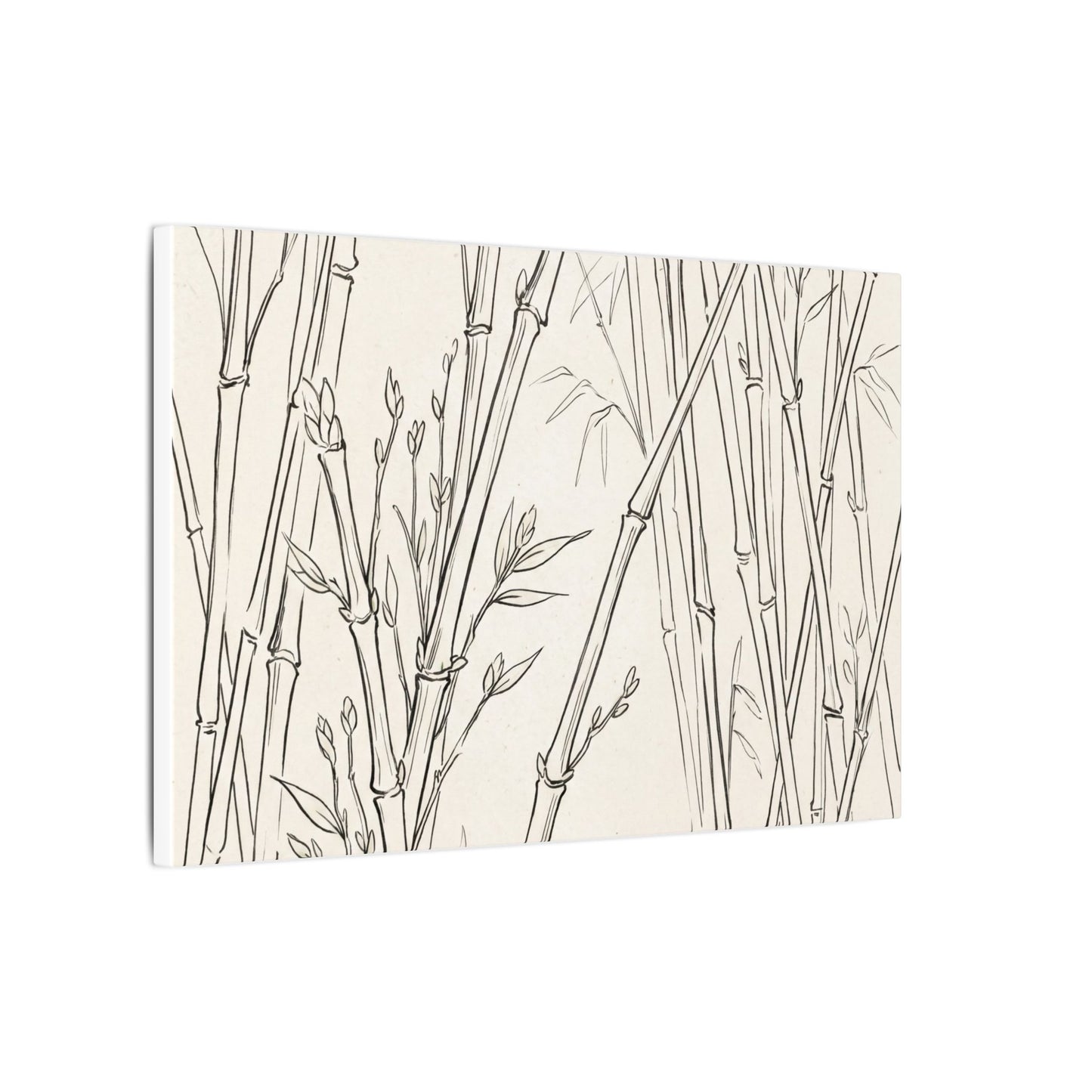 Candlelight Bamboo Grove Canvas Art - Japandi Fukinsei