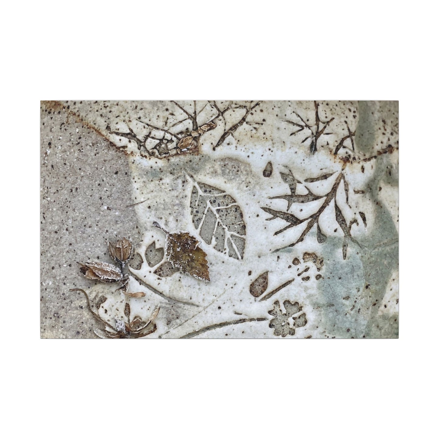 Ceramic Bowl Winter Canvas Art | Japandi Earthy Design Art Print