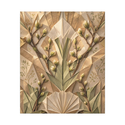 Kanso Paper Fold Canvas Art - Japandi Japanese Pattern