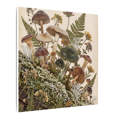 Winter Wild Mushrooms Herbarium Canvas Art | Enchanting Decor