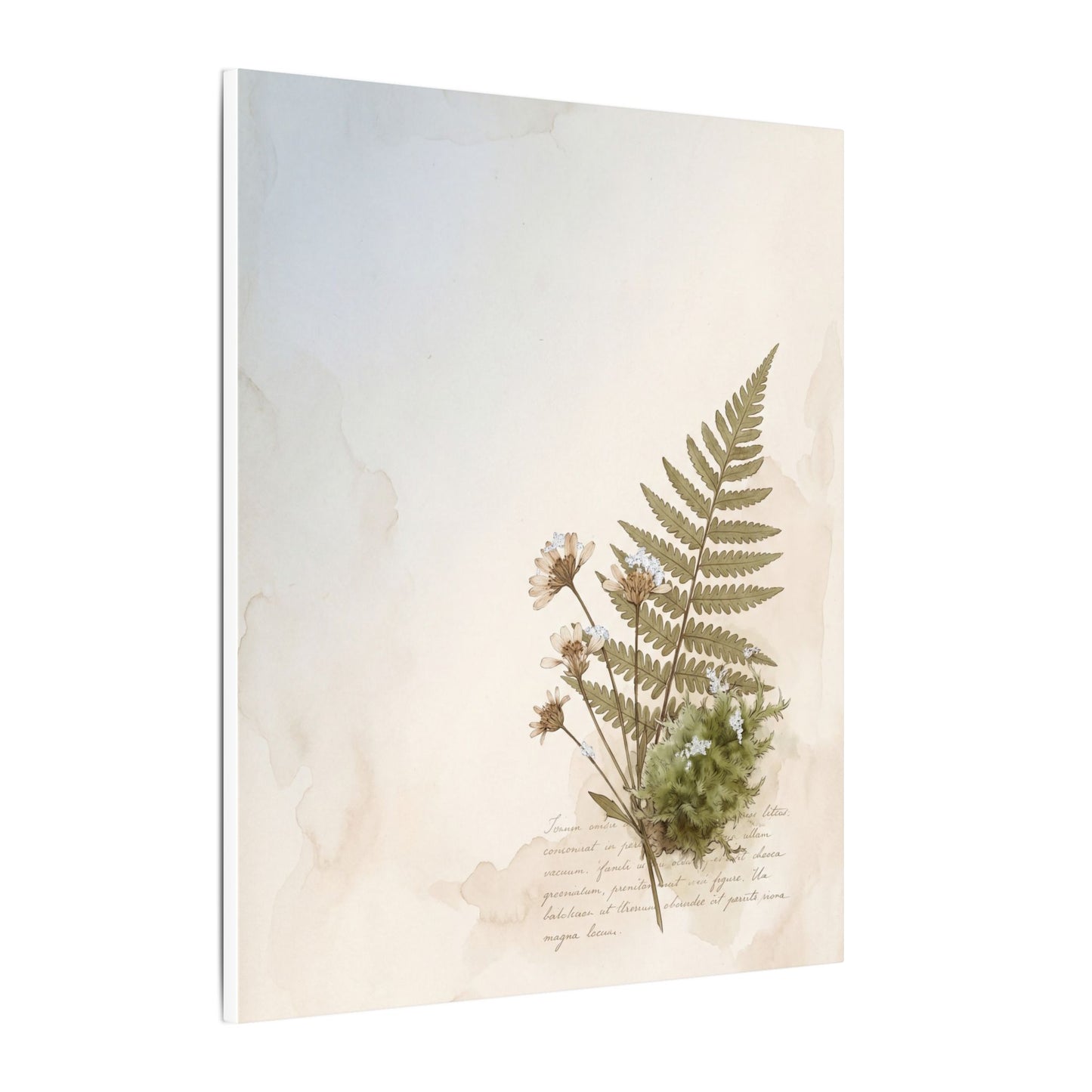 Winter Moss Close Up Herbarium Canvas Art | Enchanting Decor