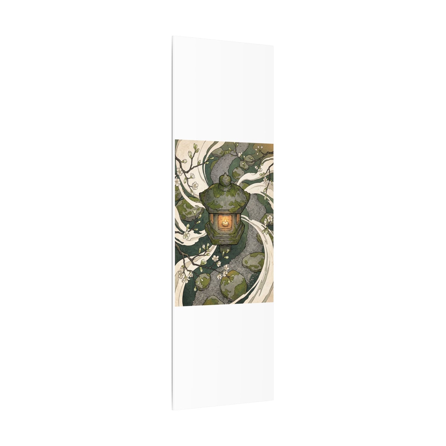 Zen Stone Lantern in Candlelight | Ukiyo E Inspired Canvas Art