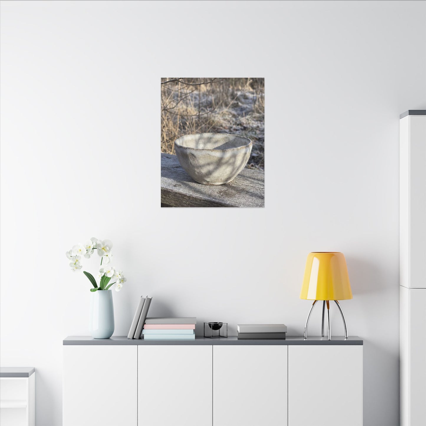 Dappled Ceramic Bowl Canvas Art - Japandi Fukinsei