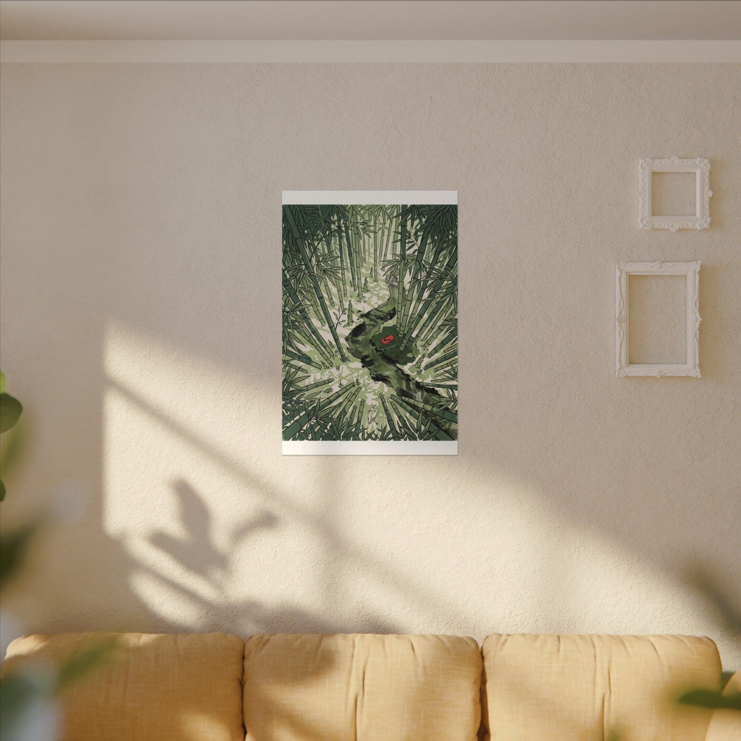 Peaceful Bamboo Grove Canvas Art - Ukiyo E Inspired Zen