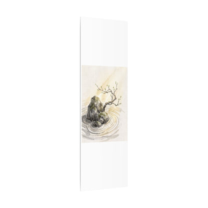 Serene Rock Garden Canvas Art - Sumi E Zen