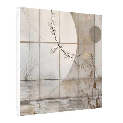 Winter Shoji Screen Japanese Pattern Canvas Art | Elegant Decor