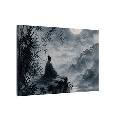 Ink Brushstroke Sumi E Canvas Art | Serene Zen Art