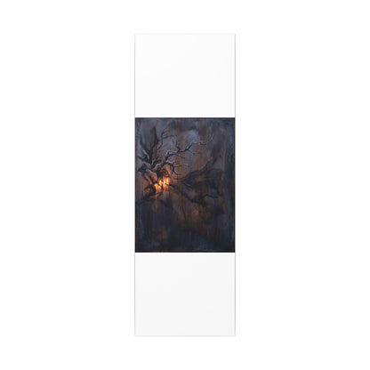 Winter Rust Patina Charcoal Ink Canvas Art | Atmospheric Decor