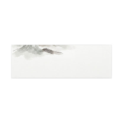 Winter Mountain Mist Minimal Line Canvas Art | Elegant Decor