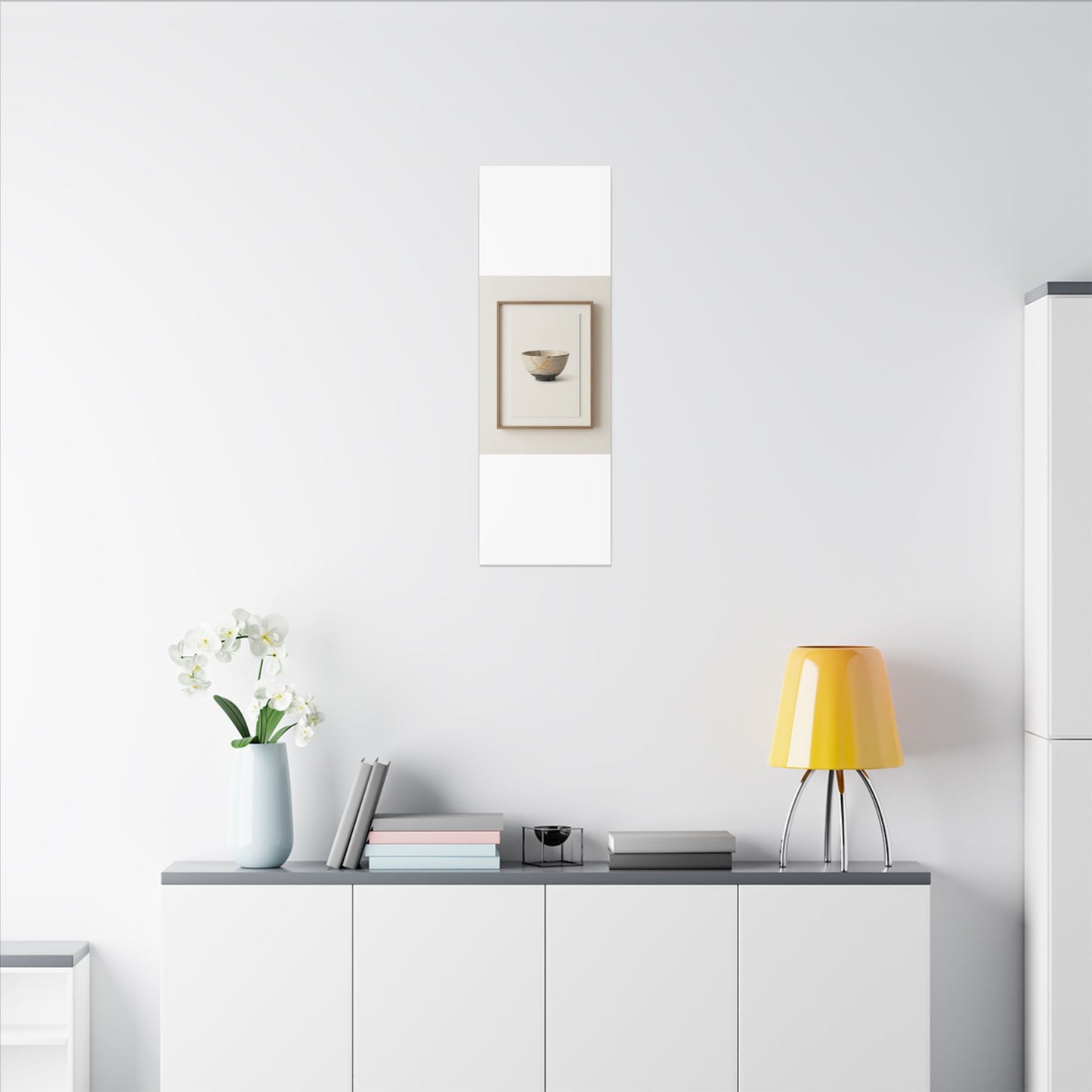 Kintsugi Charcoal Canvas Art