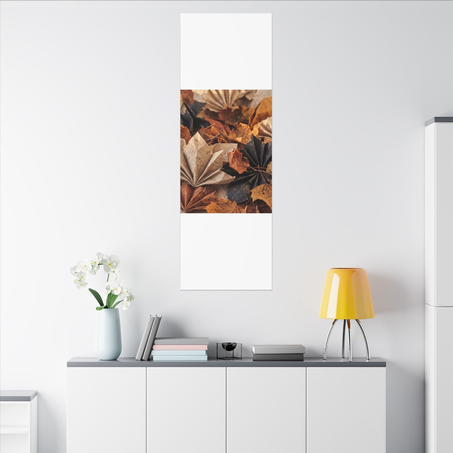 Paper Fold Texture Canvas Art | Elegant Japandi Art