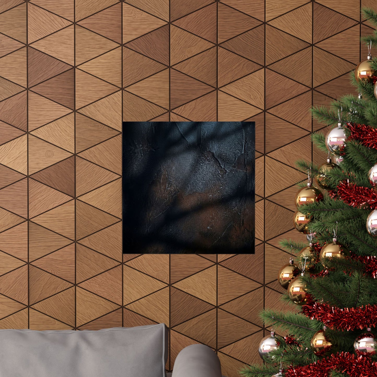 Shadow Play Wall Art Print | Winter Dark Japandi Moody Minimal Art