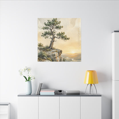 Pine Tree Canvas Art | Summer Japandi Texture Art