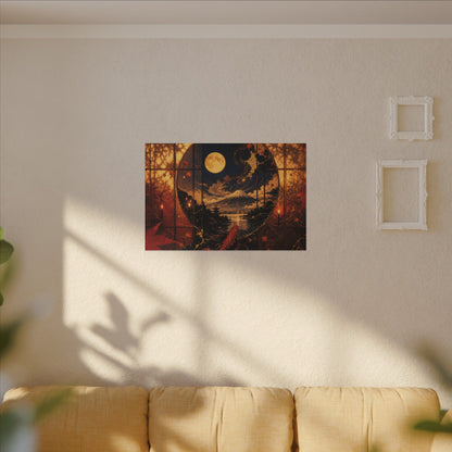 Beautiful Shoji Screen Canvas Art - Gold Vein Kintsugi