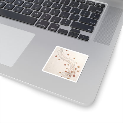 Seijaku Silk Drape Sticker - Japandi Minimal Line