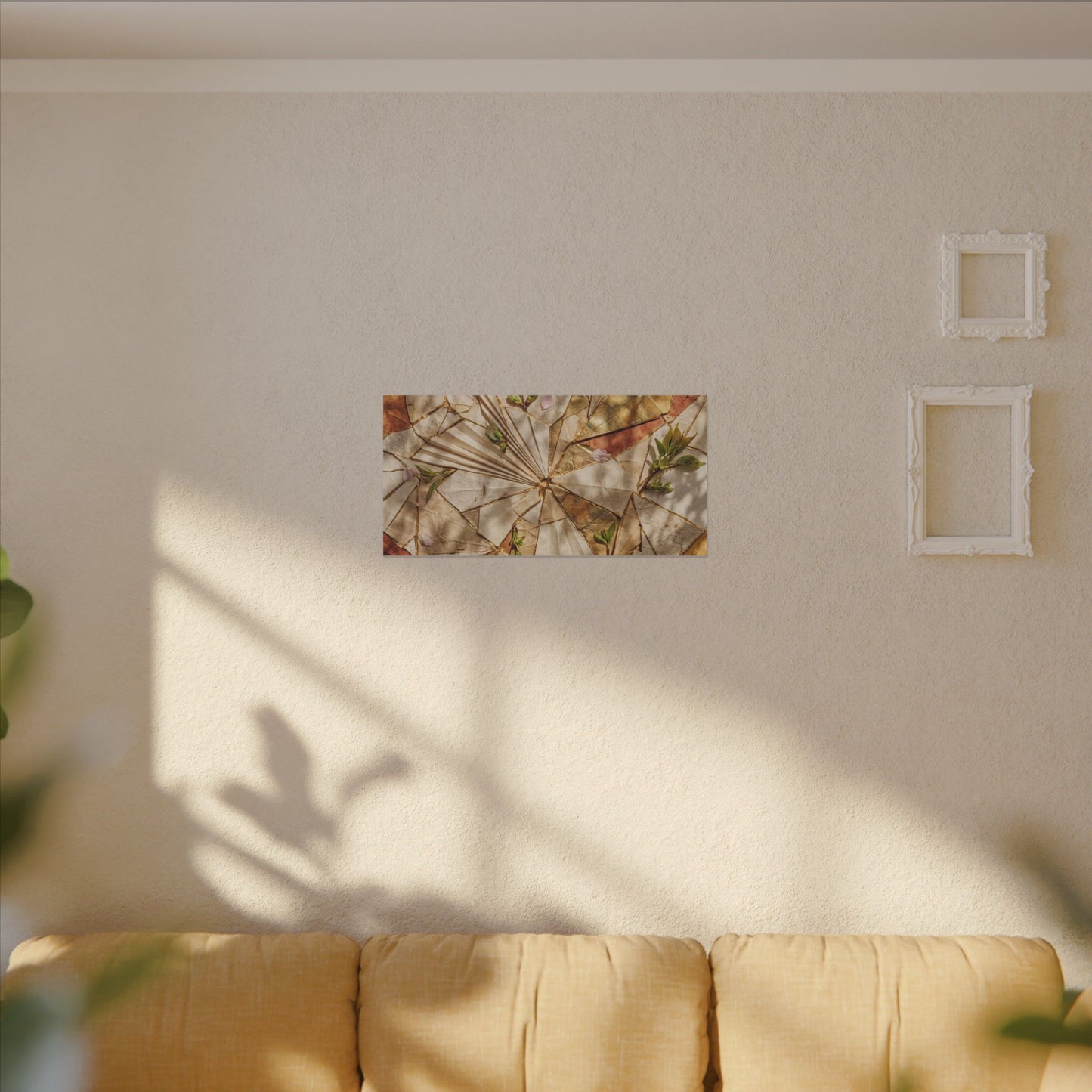 Resilient Paper Fold Canvas Art - Gold Repair Kintsugi